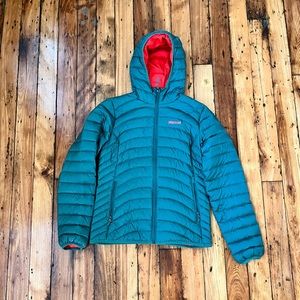Marmot hooded down puffer jacket